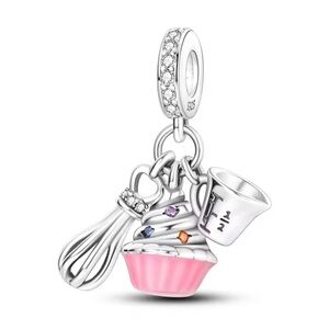 Baker Baking Charm, fits Pandora Charm Bracelet, S925 Silver, Measuring Cup Char
